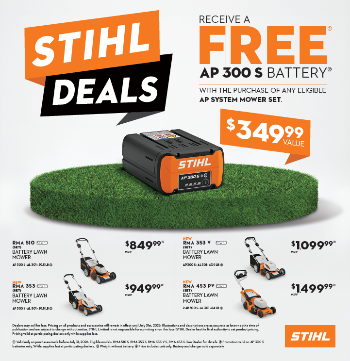 Stihl Spring Free AP300S Battery Promo